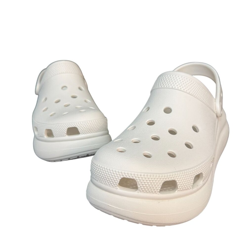 Crocs Unisex Classic Crush Platform Clogs White, Size 9/M 11/W NWOB - Picture 3 of 10